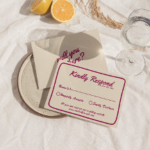 Moderne, farbenfrohe Retro Fun Whimsical Wedding