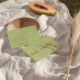 Moderne farbenfrohe Retro Funky Bright Bold Weddin RSVP Karte