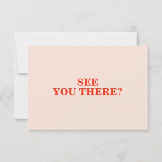 Moderne farbenfrohe Retro Funky Bright Bold Weddin RSVP Karte (Rückseite)