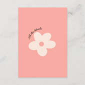 Moderne farbenfrohe Retro Funky Einzigartige Hochz Begleitkarte (Rückseite)