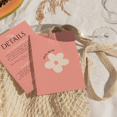 Moderne farbenfrohe Retro Funky Einzigartige Hochz Begleitkarte