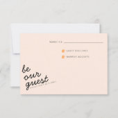 Moderne farbenfrohe Retro Funky Einzigartige Hochz RSVP Karte (Vorderseite)