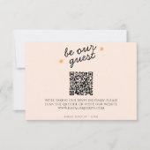 Moderne farbenfrohe Retro Funky Unique QR Code Wed RSVP Karte (Vorderseite)