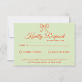 Moderne, farbenfrohe Retro-Hochzeit Gezeichnet RSVP Karte (Vorderseite)