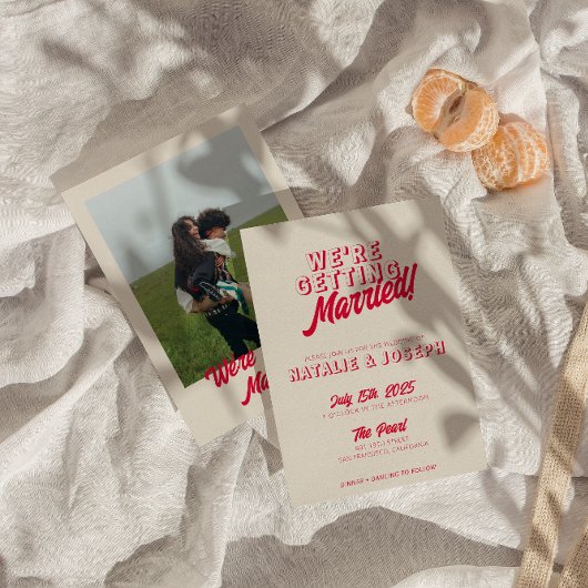 Moderne farbenfrohe Retro kühne Funky Einzigartige Einladung