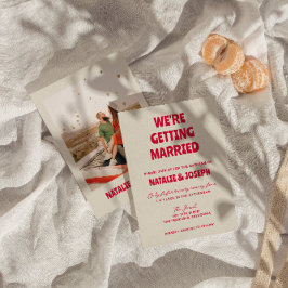 Moderne farbenfrohe Retro kühne Funky Einzigartige Einladung