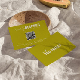 Moderne farbenfrohe Retro QR Code Whimsical Weddin RSVP Karte