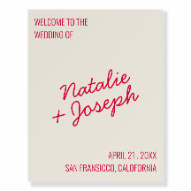 Moderne farbenfrohe Retro Whimsical Wedding Willko