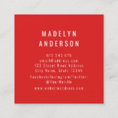 Moderne farbenfrohe rosa gelbe Konfetti Quadratische Visitenkarte (Rückseite)