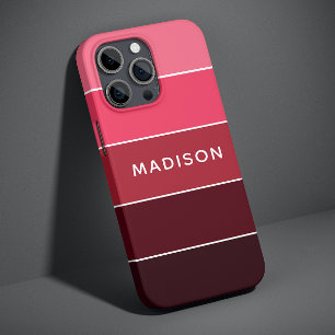 Moderne farbenfrohe Rosatöne Farbblock Personalisi Case-Mate iPhone Hülle