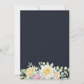 Moderne farbenfrohe Rose Elegante Hochzeitsfeier Einladung (Rückseite)