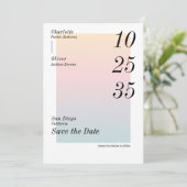 Moderne farbenfrohe Save-the-Date-Wasserfarbe Einladung (Stehend Vorderseite)
