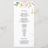 Moderne Farbenfrohe Schönheit Wasserfarben Blume Menükarte (Rückseite)