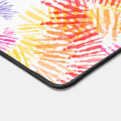 Moderne, farbenfrohe Schreibtischmatte mit Pinsels (Ecke)