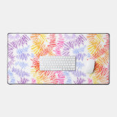 Moderne, farbenfrohe Schreibtischmatte mit Pinsels (Tastatur & Maus)