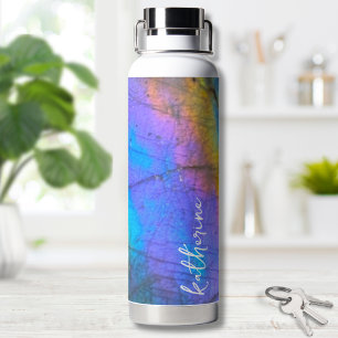 Moderne farbenfrohe Schrift Name Trinkflasche