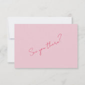 Moderne farbenfrohe Script Retro Fun Wedding Websi RSVP Karte (Rückseite)