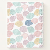 Moderne farbenfrohe Seashell Custom Monogram Coast Notizblock (Rückseite)