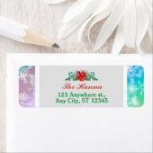 Moderne farbenfrohe Snowflake Winterweihnachtsadre (Insitu)