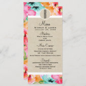 Moderne farbenfrohe Spring Floral Watercolor Karte (Vorne/Hinten)