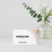 Moderne farbenfrohe Sprinklen Frische Pasta machen Visitenkarte (Stehend Vorderseite)