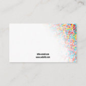 Moderne farbenfrohe Sprinklen Frische Pasta machen Visitenkarte (Rückseite)