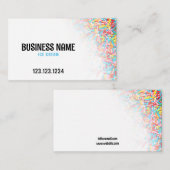 Moderne farbenfrohe Sprinklen Frische Pasta machen Visitenkarte (Vorne/Hinten)