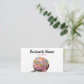 Moderne farbenfrohe Sprinklen Ice Cream Scoop Visitenkarte (Stehend Vorderseite)