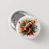 Moderne farbenfrohe Spritzspiel Ballsportarten Button (Vorne & Hinten)