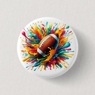Moderne farbenfrohe Spritzspiel Ballsportarten Button