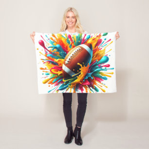 Moderne farbenfrohe Spritzspiel Ballsportarten Fleecedecke