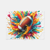 Moderne farbenfrohe Spritzspiel Ballsportarten Fleecedecke (Vorderseite (Horizontal))