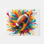 Moderne farbenfrohe Spritzspiel Ballsportarten Fußmatte (Vorderseite)