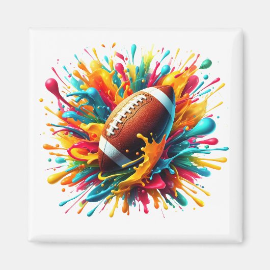 Moderne farbenfrohe Spritzspiel Ballsportarten Magnet (Vorne)