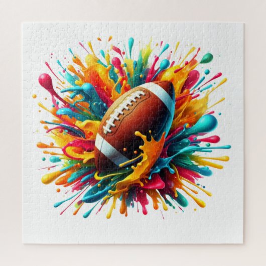 Moderne farbenfrohe Spritzspiel Ballsportarten Puzzle (Vertikal)