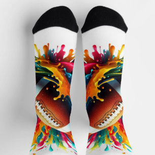 Moderne farbenfrohe Spritzspiel Ballsportarten Socken