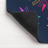 Moderne farbenfrohe Sterne - marineblau Mousepad (Ecke)