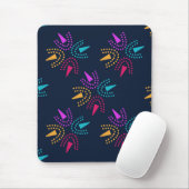 Moderne farbenfrohe Sterne - marineblau Mousepad (Mit Mouse)