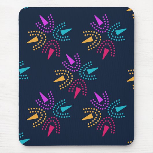 Moderne farbenfrohe Sterne - marineblau Mousepad (Vorne)