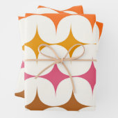 Moderne, farbenfrohe Sternexplosionen aus dem Mitt Geschenkpapier Set (Beispiel)