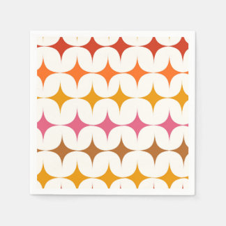 Moderne, farbenfrohe Sternexplosionen aus dem Mitt Serviette