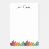 Moderne farbenfrohe Stifte für Kinder Post-it Klebezettel (Vorderseite)