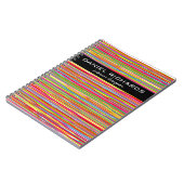Moderne farbenfrohe Streifen Lebhafter Innenarchit Notizblock (Linke Seite)