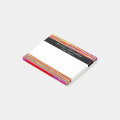 Moderne farbenfrohe Streifen Lebhafter Innenarchit Post-it Klebezettel (angewinkelt)