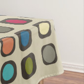 Moderne, farbenfrohe Tasten des Mitteljahrhunderts Tischdecke (Beispiel)