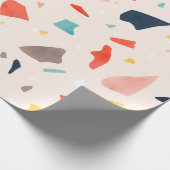 Moderne, farbenfrohe Terrazzo nahtlose Muster in K Geschenkpapier (Ecke)