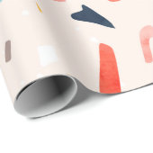 Moderne, farbenfrohe Terrazzo nahtlose Muster in K Geschenkpapier (Rolleneckpunkt)