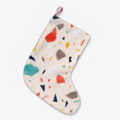 Moderne, farbenfrohe Terrazzo nahtlose Muster in K Kleiner Weihnachtsstrumpf (Vorderansicht (hängend))