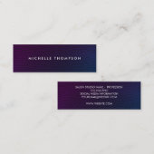 Moderne farbenfrohe Textur Mini Visitenkarte (Vorne/Hinten)