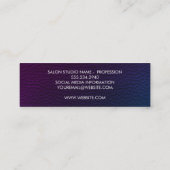 Moderne farbenfrohe Textur Mini Visitenkarte (Rückseite)